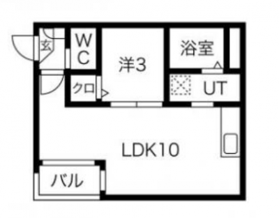 １ＬＤＫ３０平米のお部屋です