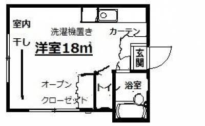 中庭に向いた　2E・２Ｄは同じ間取りですが図が反転します。