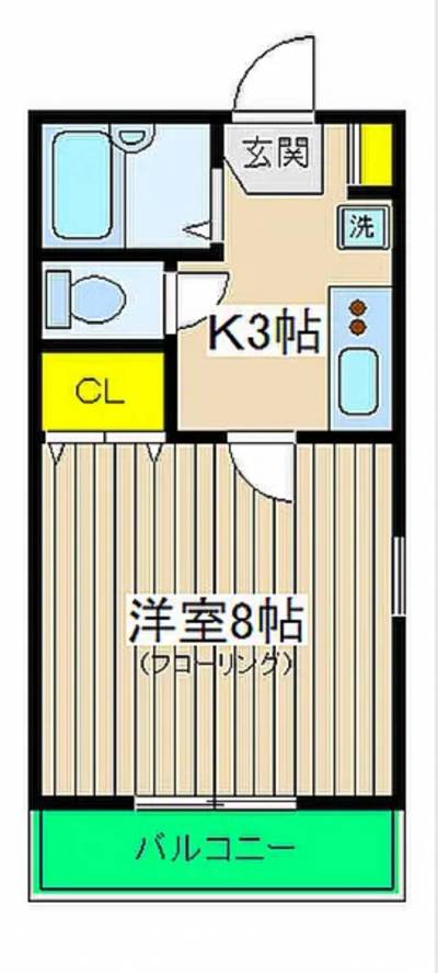 実際の間取りは左右逆になります。