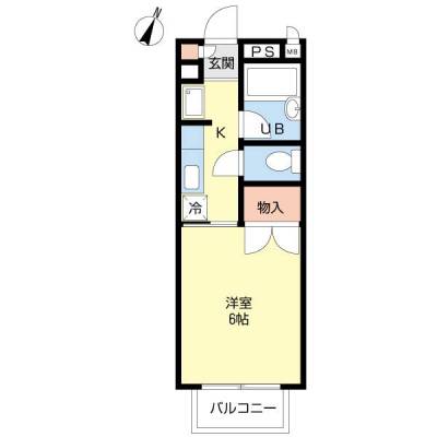 千葉県東金市 リーベンツエレ東金２０３の間取り図