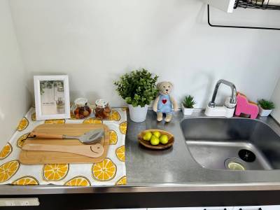 キッチンはIHコンロです。安全快適ですね。