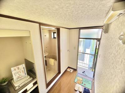 室内洗濯機置き場で便利だね