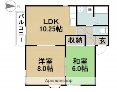 ゆったり2LDK 
2人住まいにピッタリ