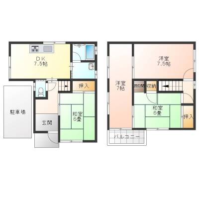 4DKで全ての部屋６畳以上！