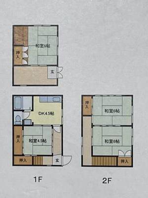 三重県伊勢市 譲渡型貸家　伊勢市大湊貸家の間取り図