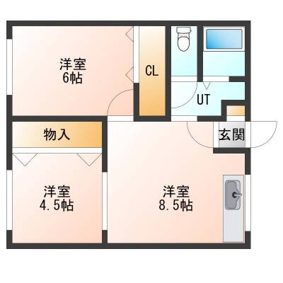 北海道紋別郡遠軽町 サクセスⅠ103の間取り図