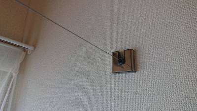 【室内物干ワイヤー】洗濯物は室内干しができます