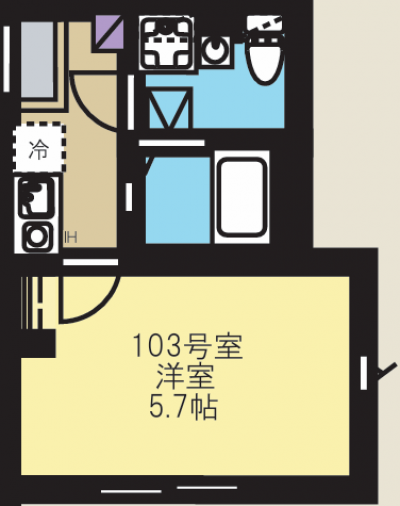 バストイレ別！嬉しい独立洗面台つき！