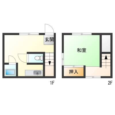 神奈川県横浜市中区 横浜山元町坂の下のコテージの間取り図