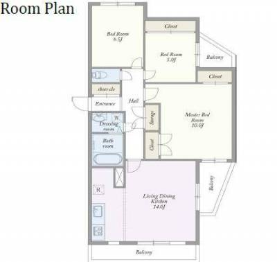 埼玉県さいたま市大宮区 ENOUマンション204号室の間取り図