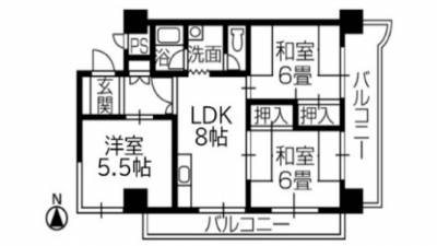 バルコニーが２面あります。収納たっぷり。