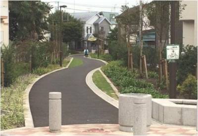 近くにきれいな遊歩道できました