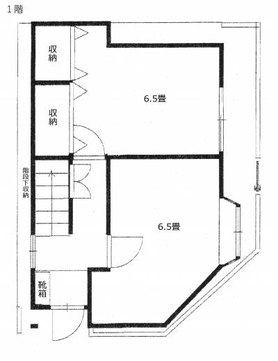 3階建ての1階部分の間取りです。