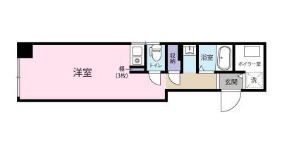 室内約9畳と広々です