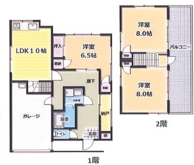 延べ床面積84.3平米のゆとりある居住区間