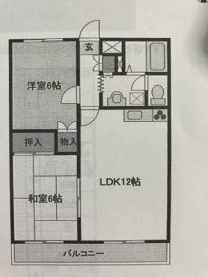 岐阜県瑞穂市 パークサイド２１205の間取り図