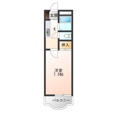 佐賀県鳥栖市 B-INハウス鳥栖302の間取り図