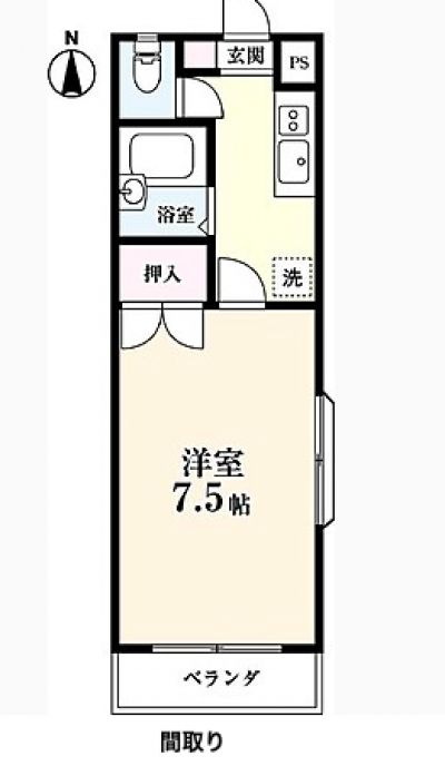 佐賀県佐賀市 メゾンYOSHIDA３０１号室の間取り図