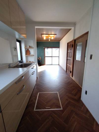 南側に面したリビング&amp;キッチンです。