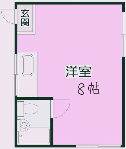 使いやすい8帖１ルーム、日当り良好、2面採光で明るいです。