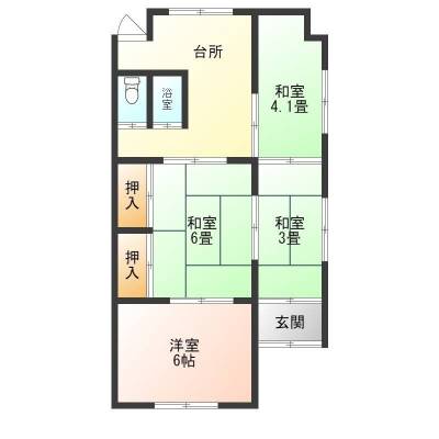 兵庫県相生市 懐かし長屋・相生２３の間取り図