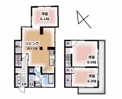 日当たり、風通しの良い3LDK
