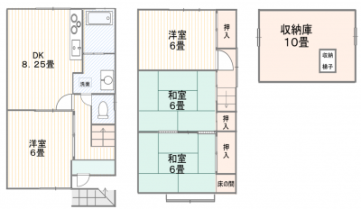 滋賀県大津市 大津市富士見台戸建の間取り図
