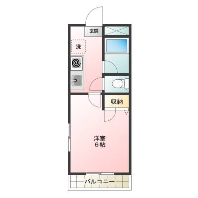 千葉県千葉市中央区 ドゥエルイースト401の間取り図