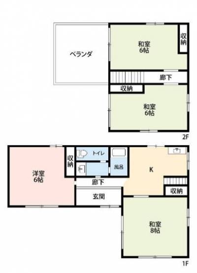 間取りは4Kです。収納スペースが多くあります。