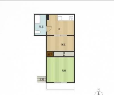福島県いわき市 林城タウンハウス201の間取り図