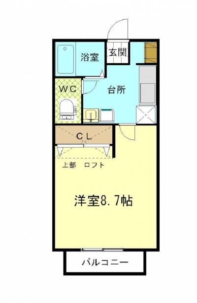 ロフト付き、綺麗なお部屋です。