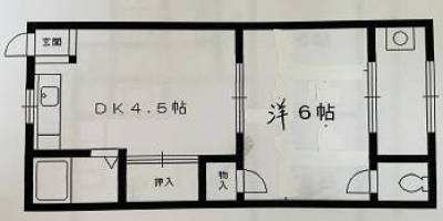 間取り
和室6帖&rarr;フロ－リング変更となっております。