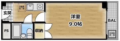 タイガーハウス２０１号（大阪府茨木市）の間取り図