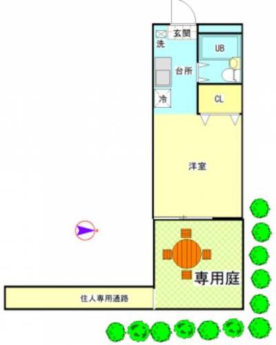 埼玉県東松山市 Alice東松山Ⅱ107の間取り図