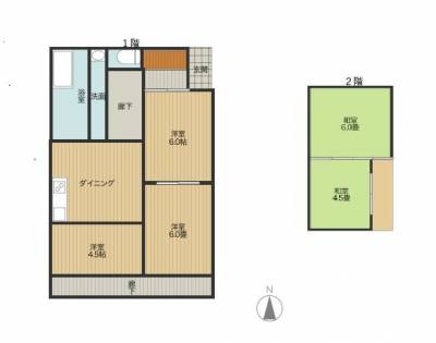 福島県いわき市 好間戸建ての間取り図