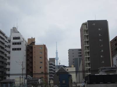 階段からスカイツリーが望めます