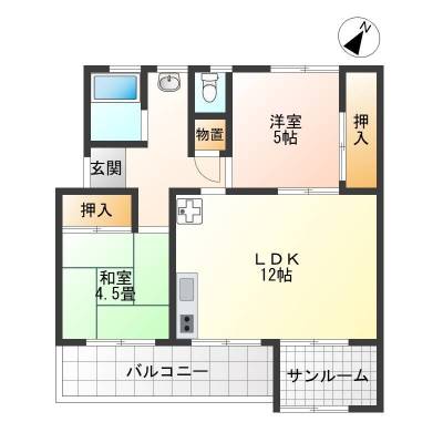 神奈川県藤沢市 辻堂団地 ３街区507の間取り図