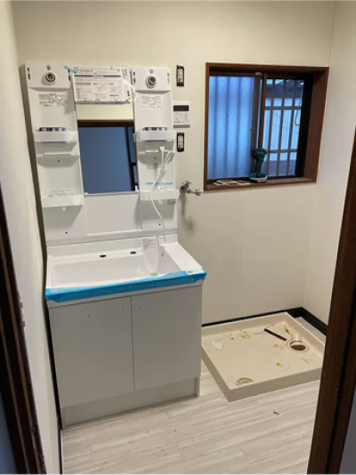 新しい洗面化粧台です！