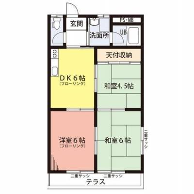 埼玉県久喜市 メゾンクレール105の間取り図