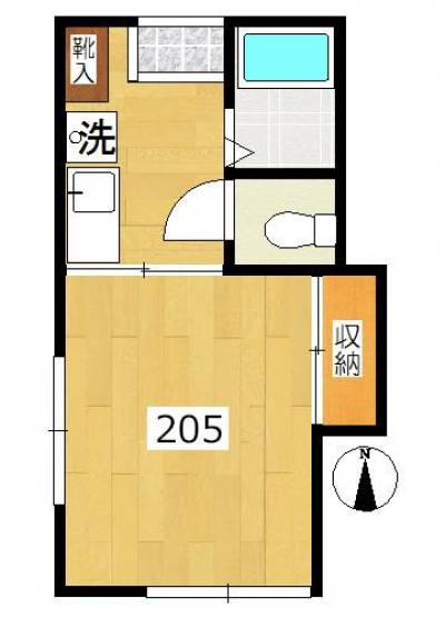 東京都町田市 クイーンズガーデン中町205の間取り図