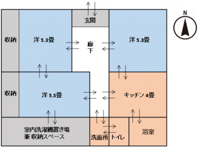 収納も多く、ゆったりとした3LDK平屋戸建です。