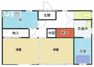 2DK。６畳洋室２部屋フローリング化完了！