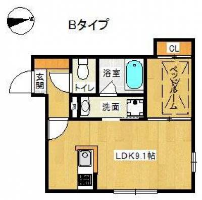東向きのお部屋です。