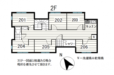 部屋のサイズは全部屋同じです