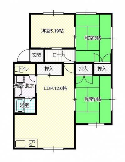 山口県長門市 インペリアルミト2階の間取り図