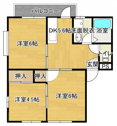 全居室フローリングです