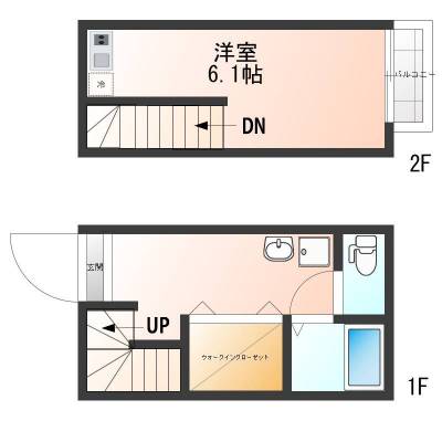 埼玉県春日部市 アークシティ武里１０５号室の間取り図