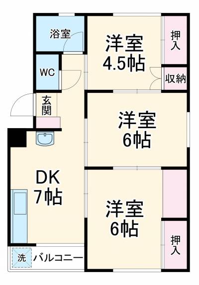 3DKのお部屋で広々使えます♪