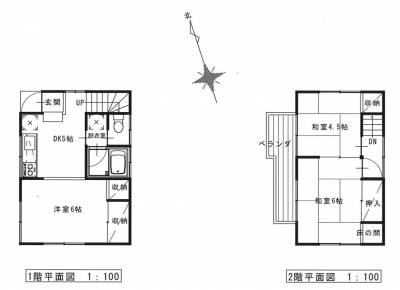 2LDKの間取りです。