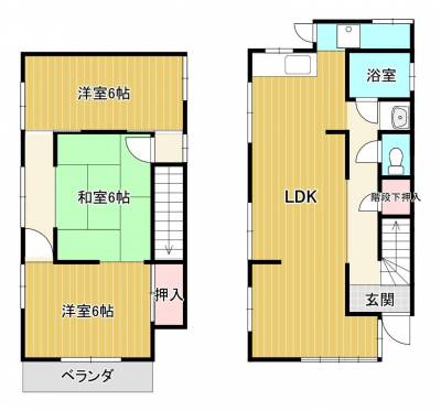 千葉県船橋市 船橋市戸建の間取り図